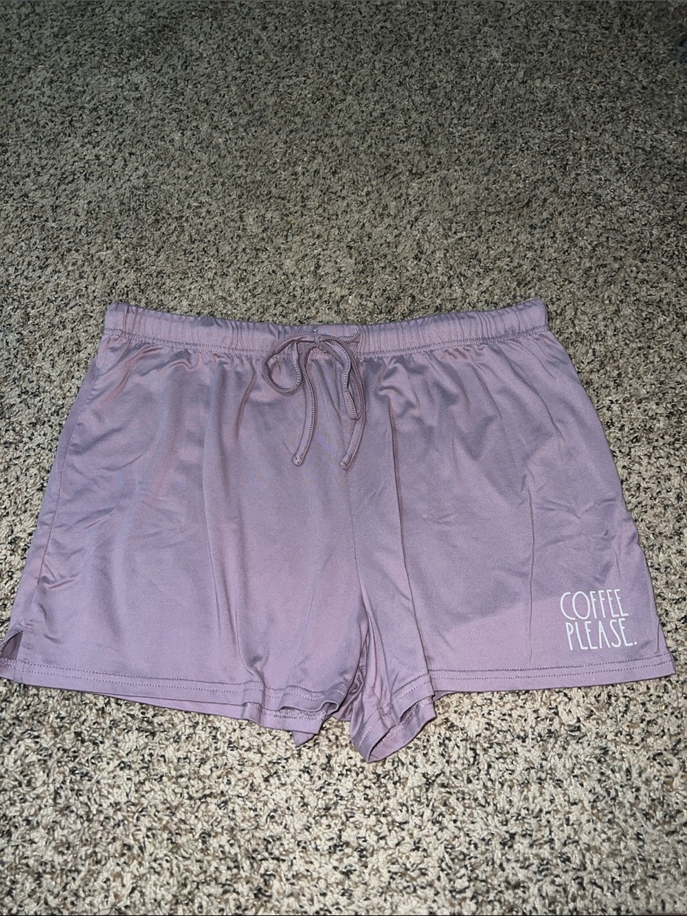 Rae Dunn Lavender "Coffee Please" Women’s Lounge Shorts